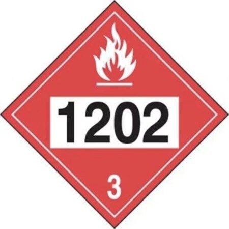 Accuform 4DIGIT DOT PLACARDS HAZARD CLASS 3 MPL744FV1 MPL744FV1
